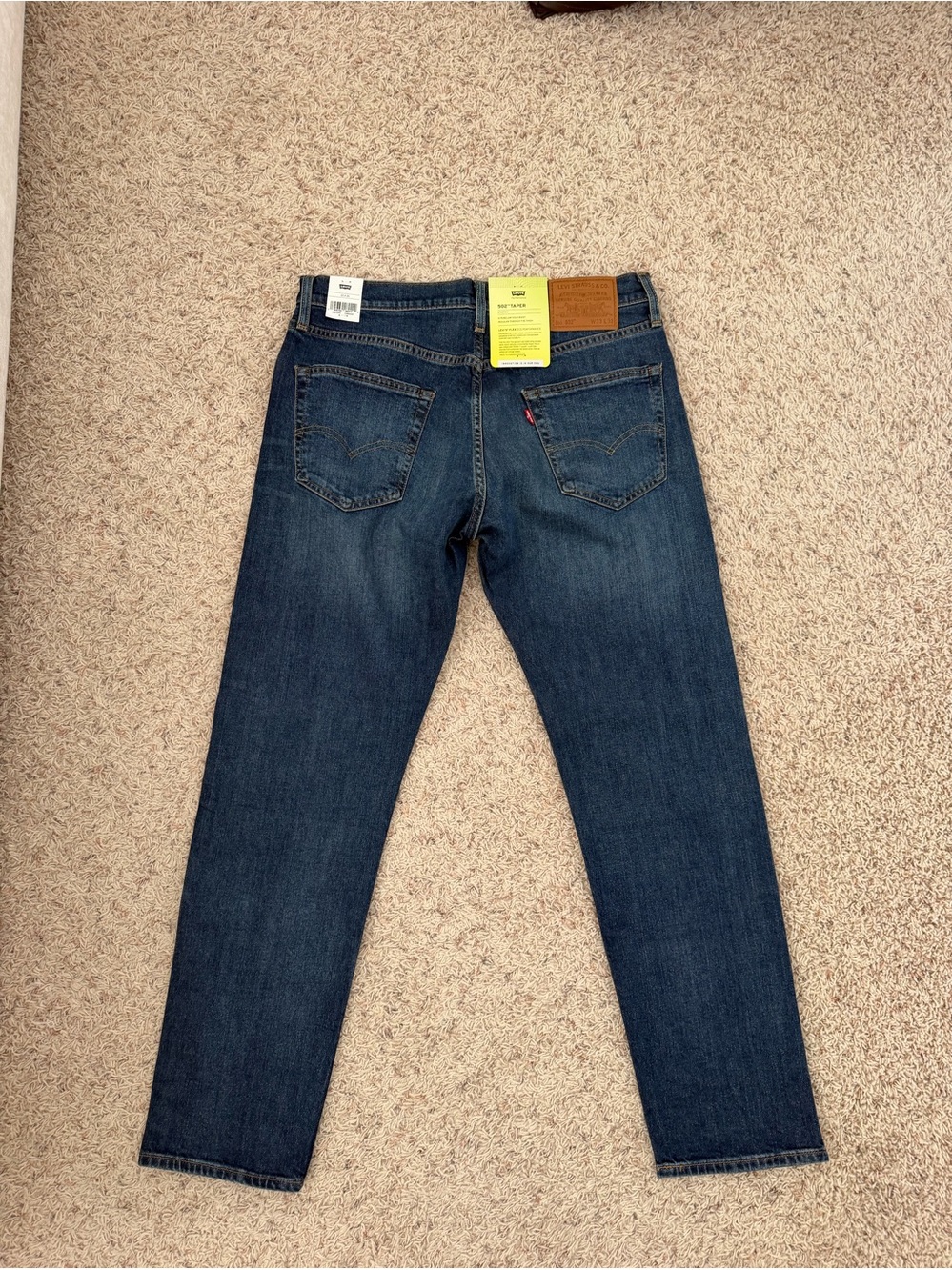 NWT Levi's 502 Taper Men's Dark Blue Straight Leg Jeans W33 L32
